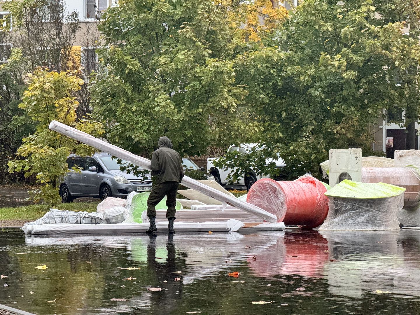шаховская, детская игровая площадка губернатора, установка детской площадки,