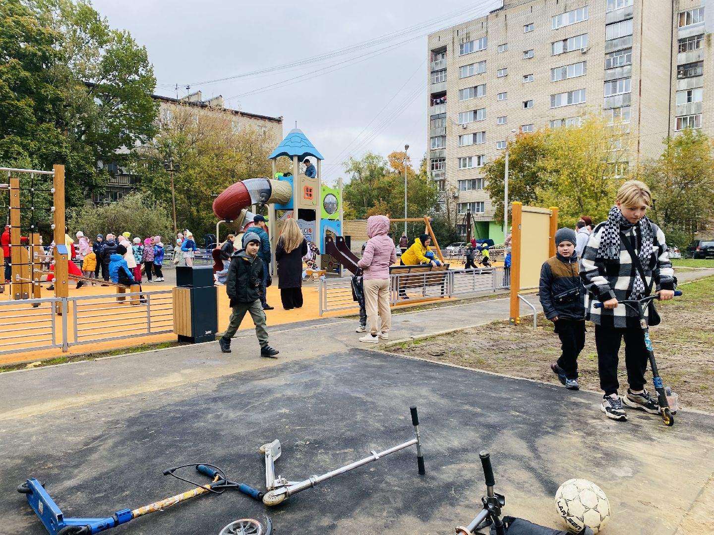 Губернаторская площадка, Программа губернатора, детская площадка, Домодедово, Подмосковье, дети, торжественное открытие,