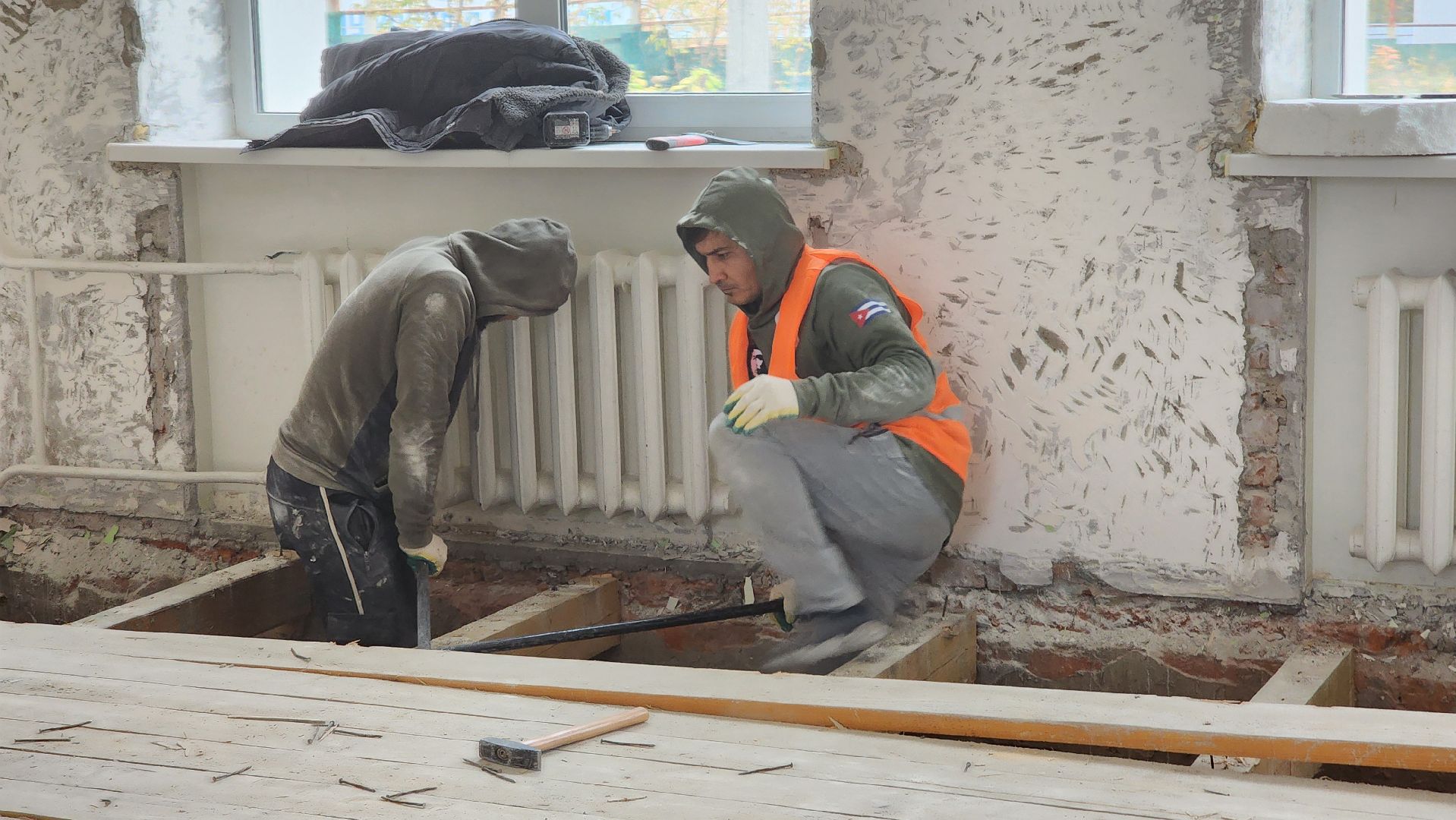 капитальный ремонт, ремонт школы, центр образования, поселок Обухово, Богородский городской округ,