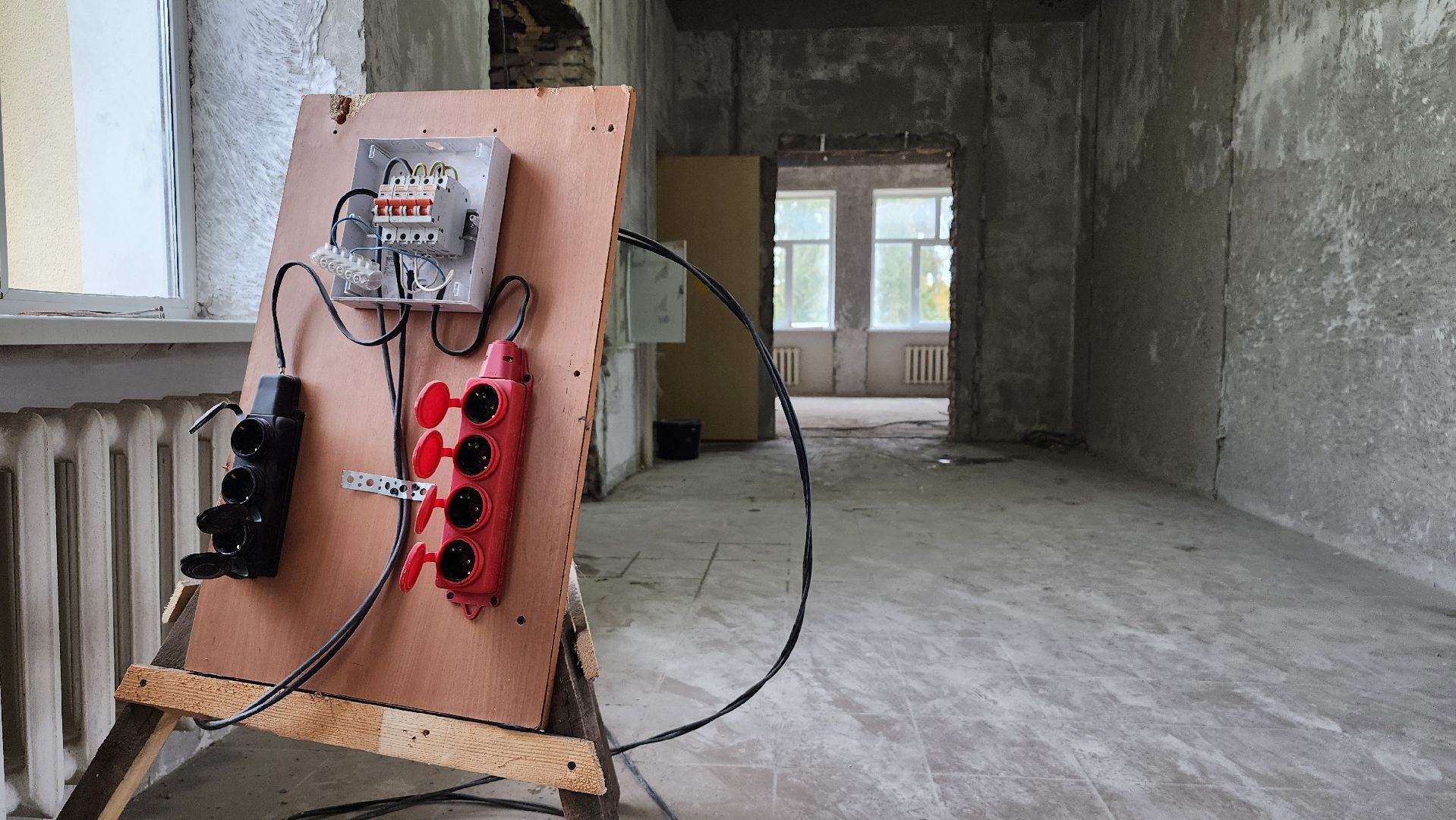 капитальный ремонт, ремонт школы, центр образования, поселок Обухово, Богородский городской округ,