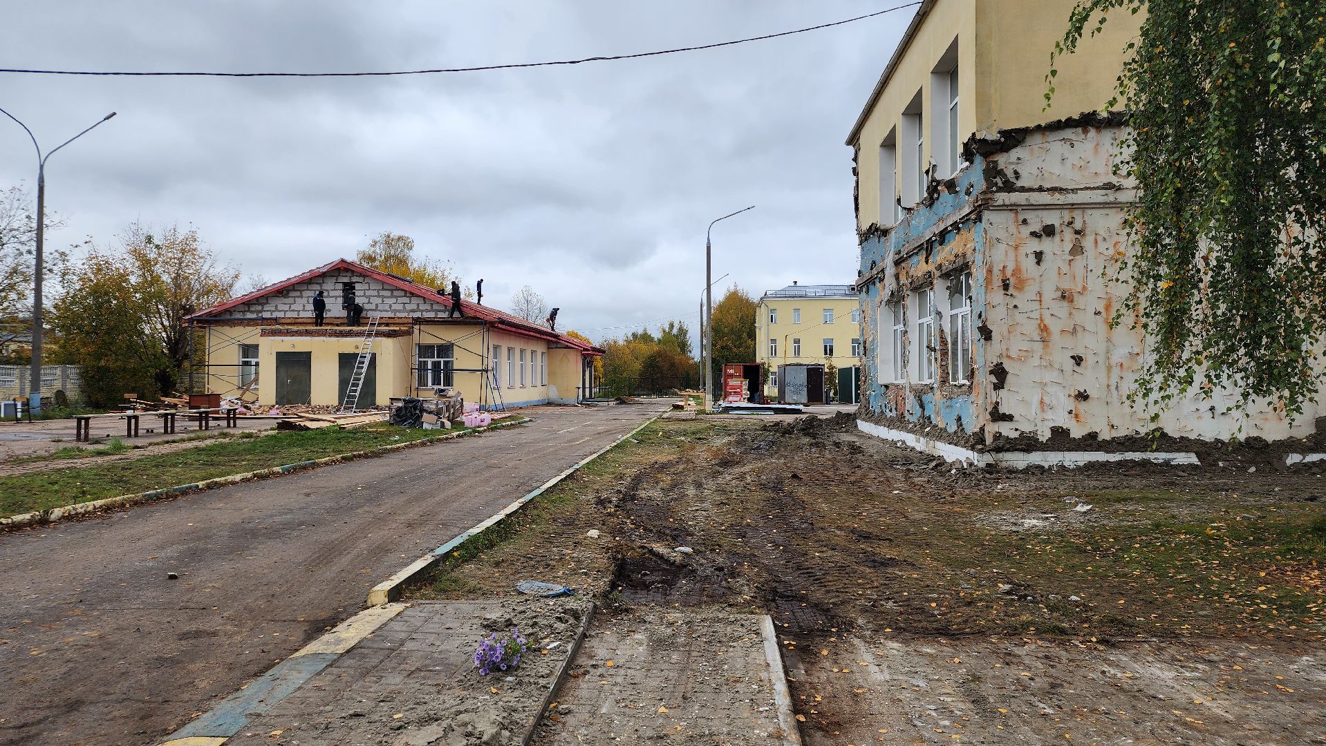 капитальный ремонт, ремонт школы, центр образования, поселок Обухово, Богородский городской округ,
