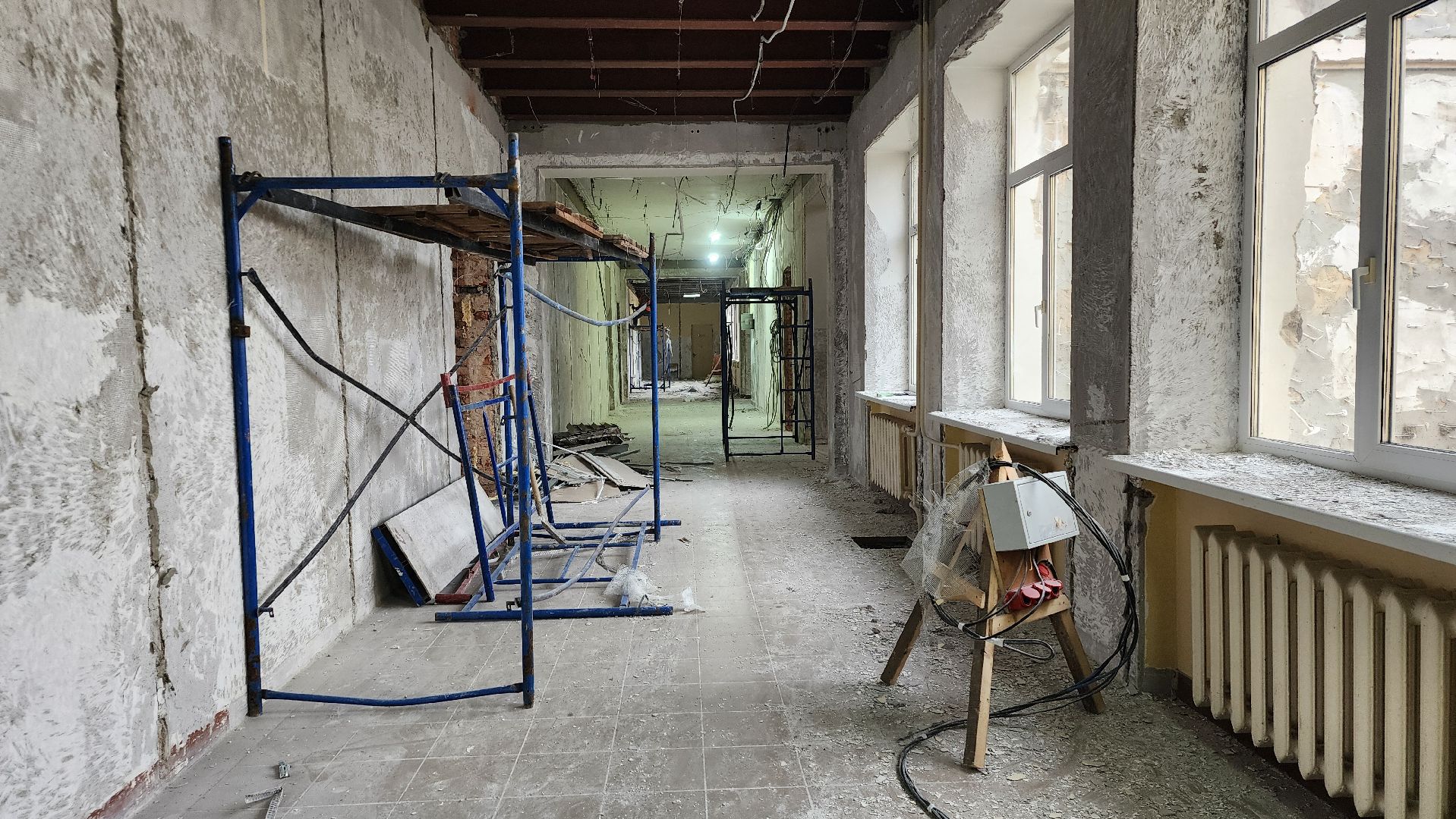 капитальный ремонт, ремонт школы, центр образования, поселок Обухово, Богородский городской округ,