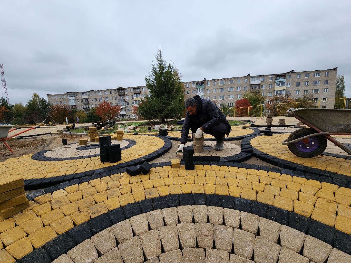 благоустройство, сквер, сквер солнышко, колюбакино, руза, рузский городской округ, московская область, подмосковье,