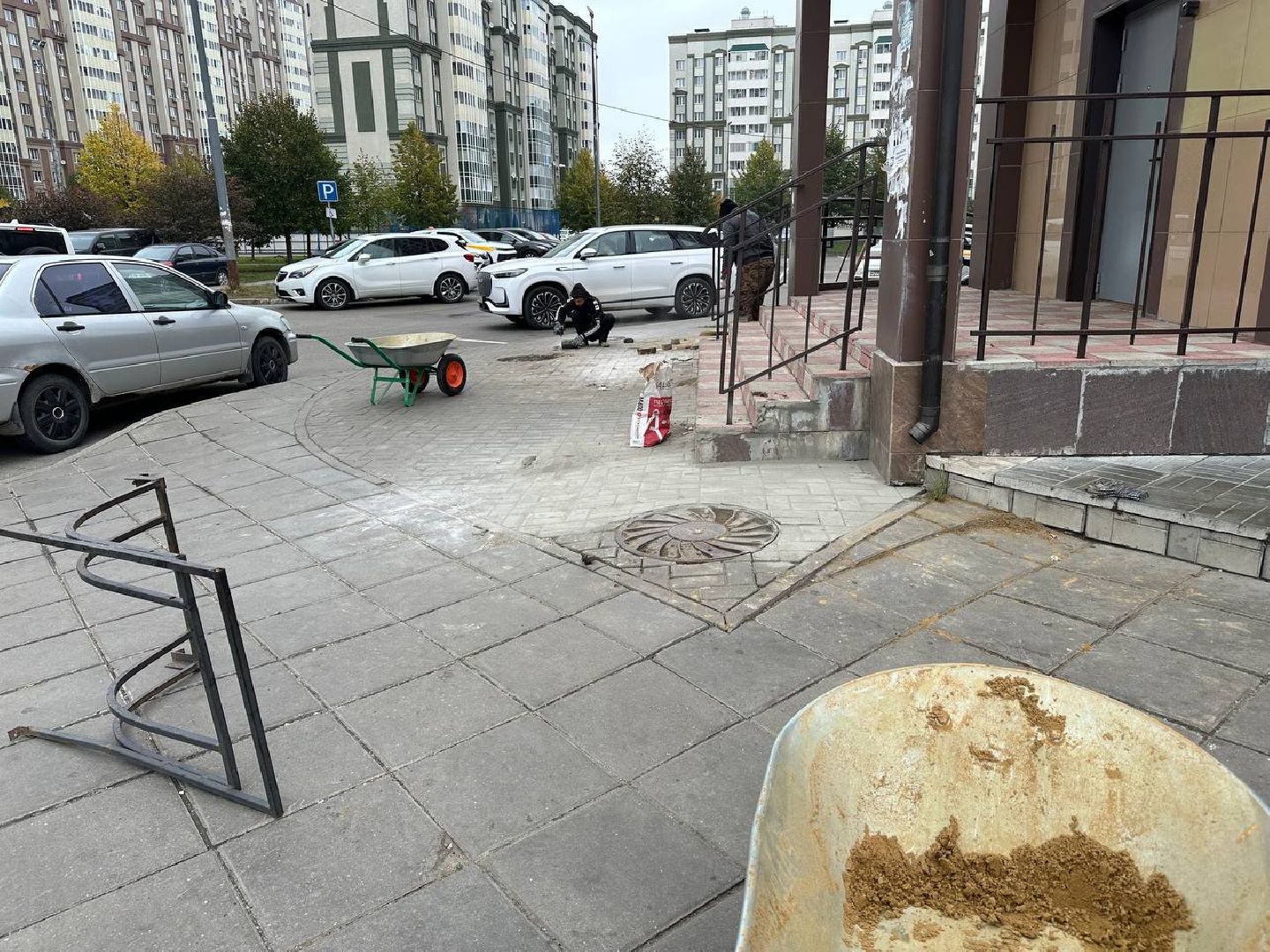 ремонт тротуаров, плитка,