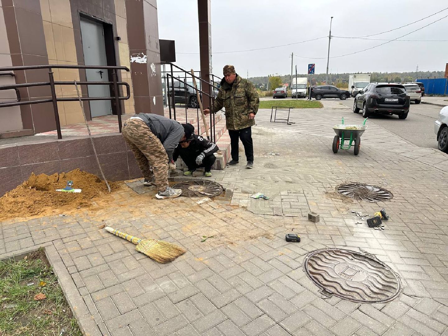 ремонт тротуаров, плитка,