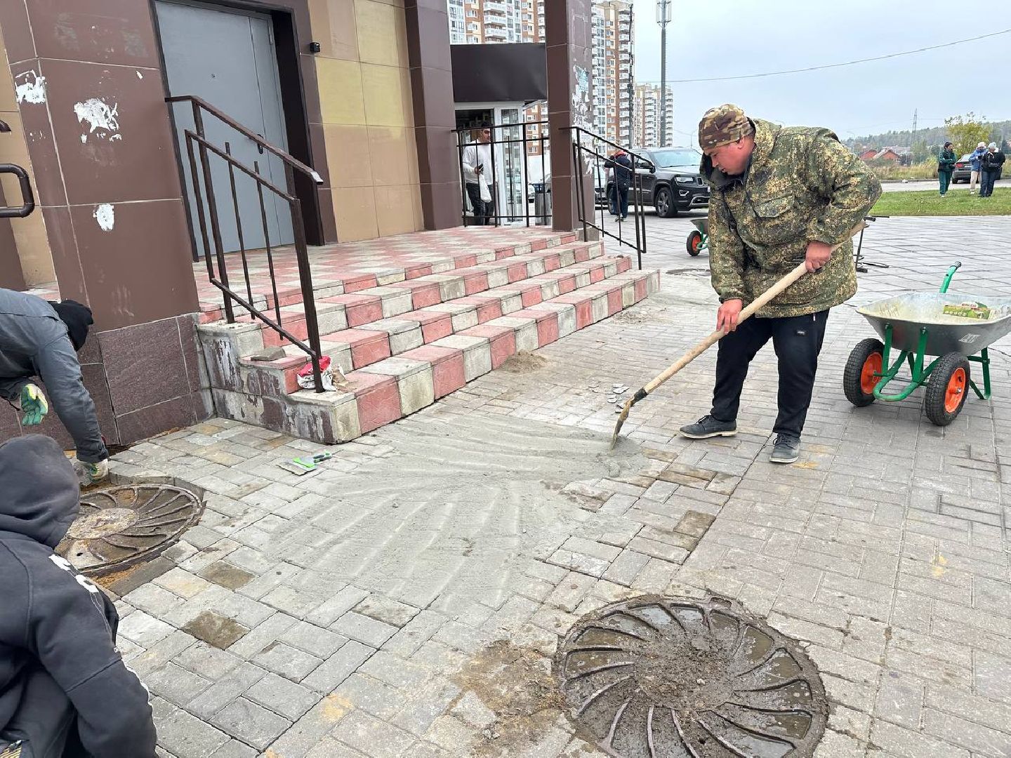 ремонт тротуаров, плитка,