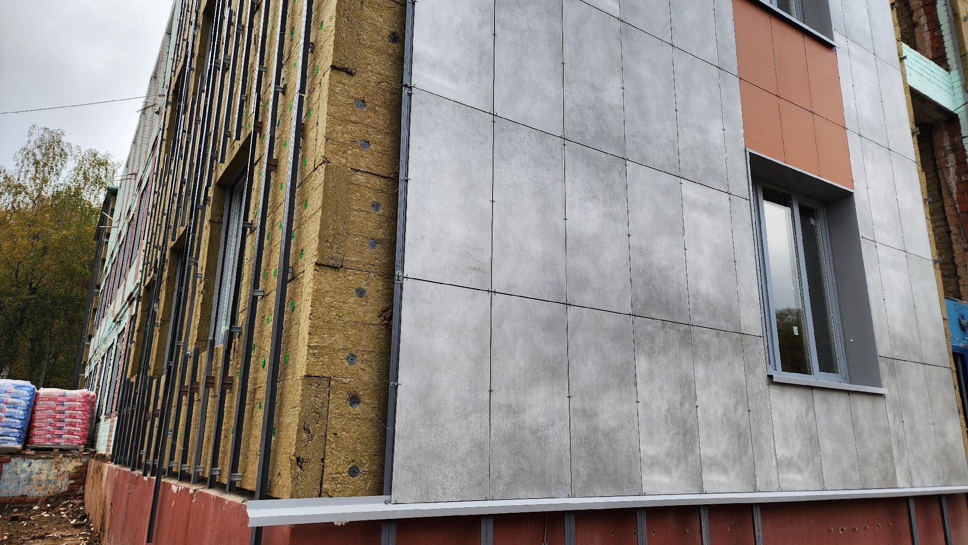 ремонт школы, Лобня, Фасад,