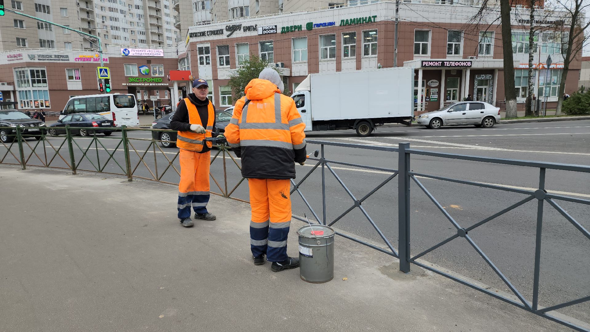 пушкино, дороги, ограждение, жители, дорога, тротуар,