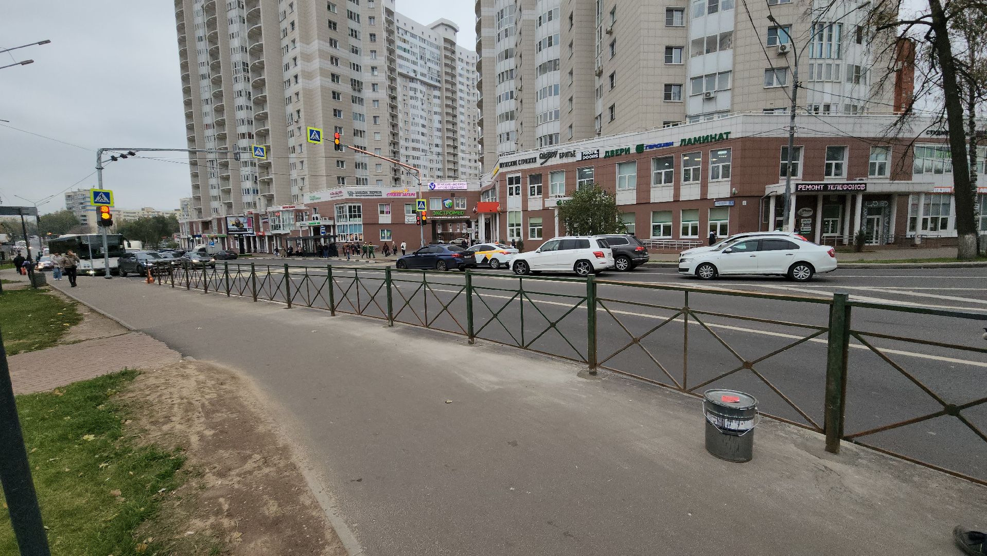 пушкино, дороги, ограждение, жители, дорога, тротуар,