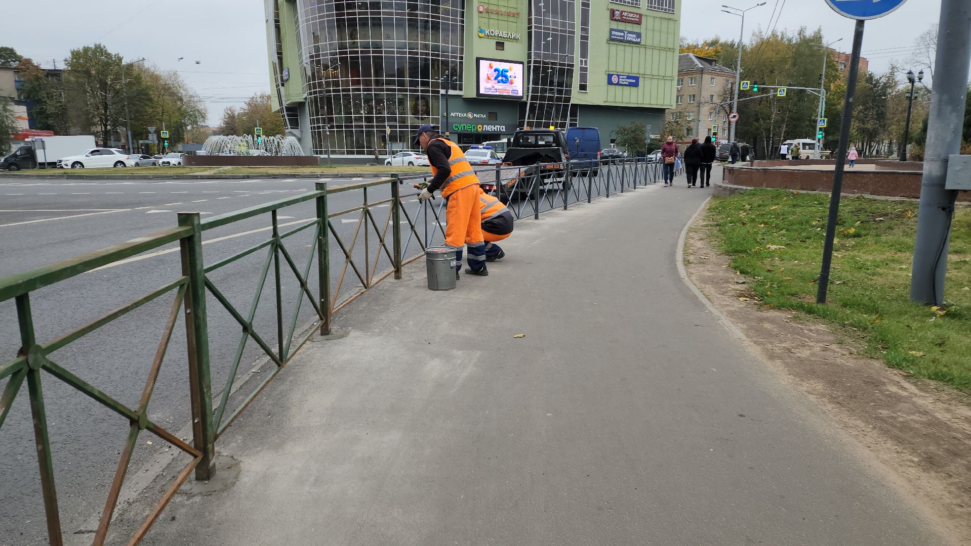 пушкино, дороги, ограждение, жители, дорога, тротуар,