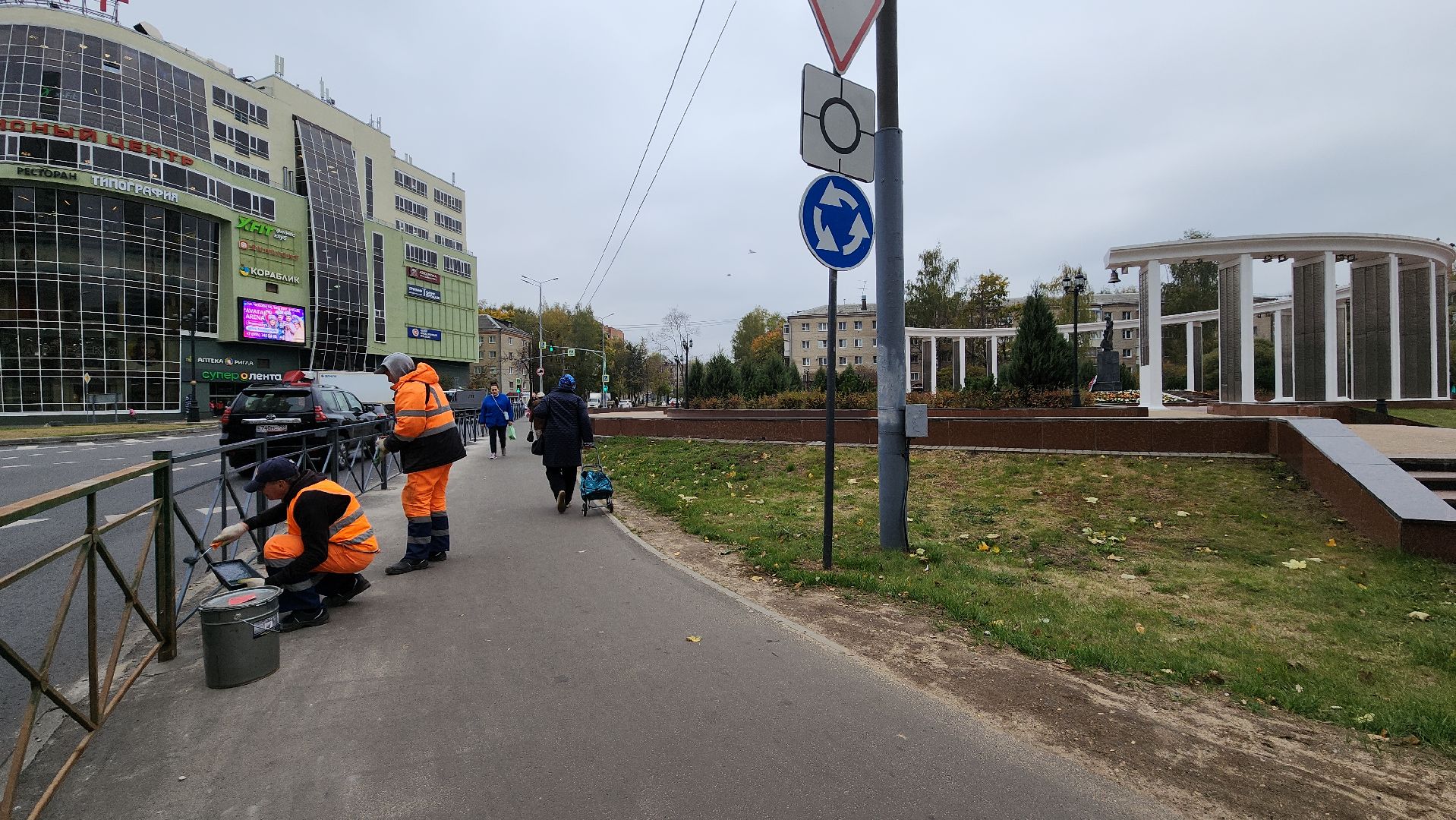 пушкино, дороги, ограждение, жители, дорога, тротуар,