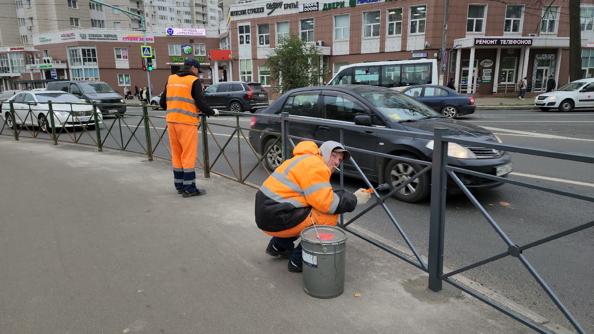 пушкино, дороги, ограждение, жители, дорога, тротуар,