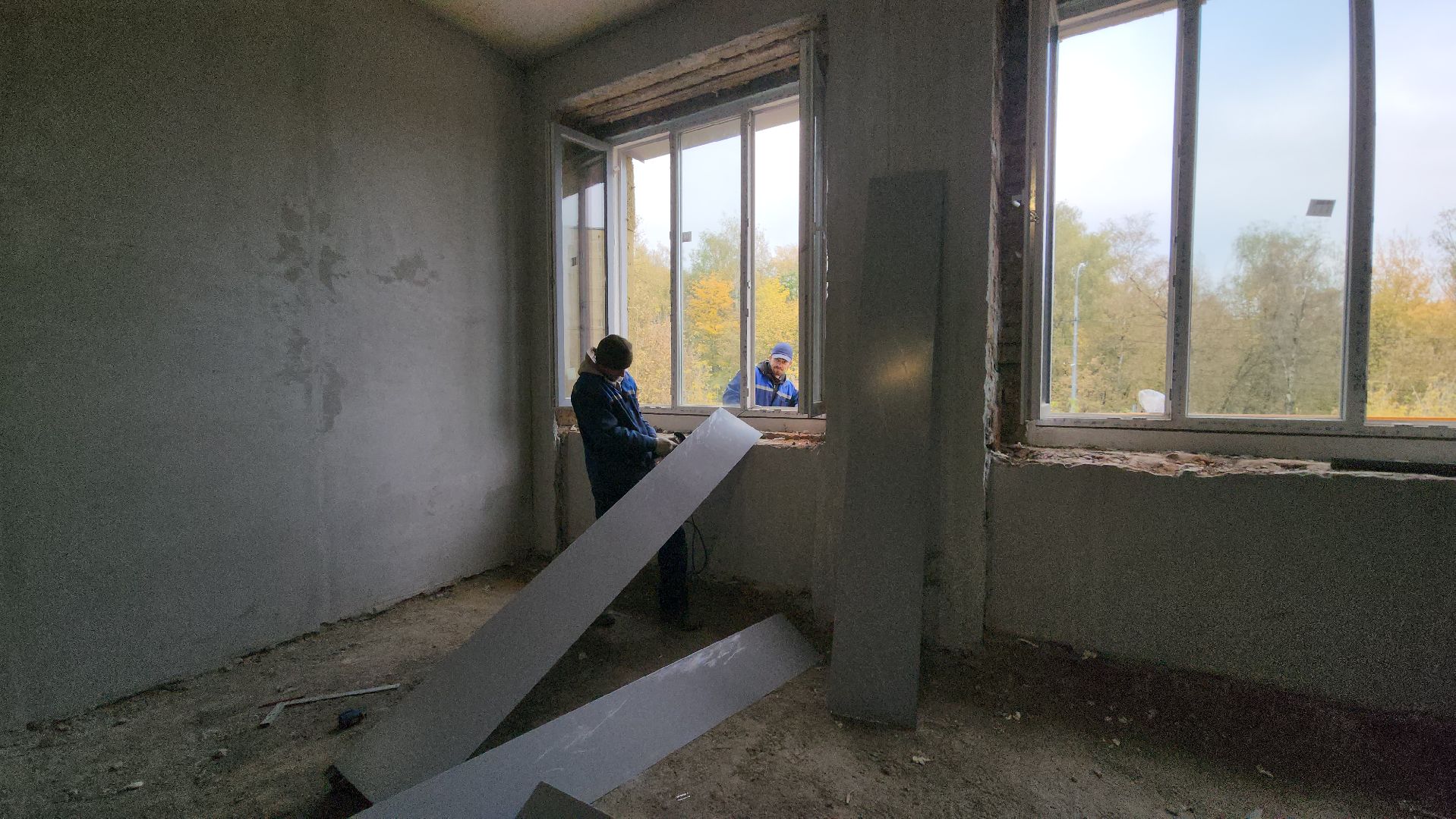 Ремонт школы, Лобня,Штукатурные работы,