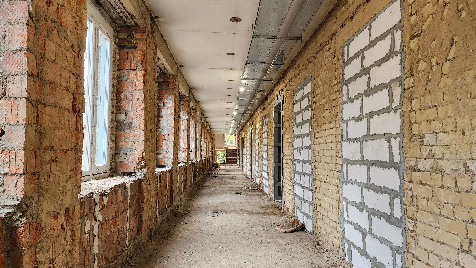 Ремонт школы, Лобня,Штукатурные работы,