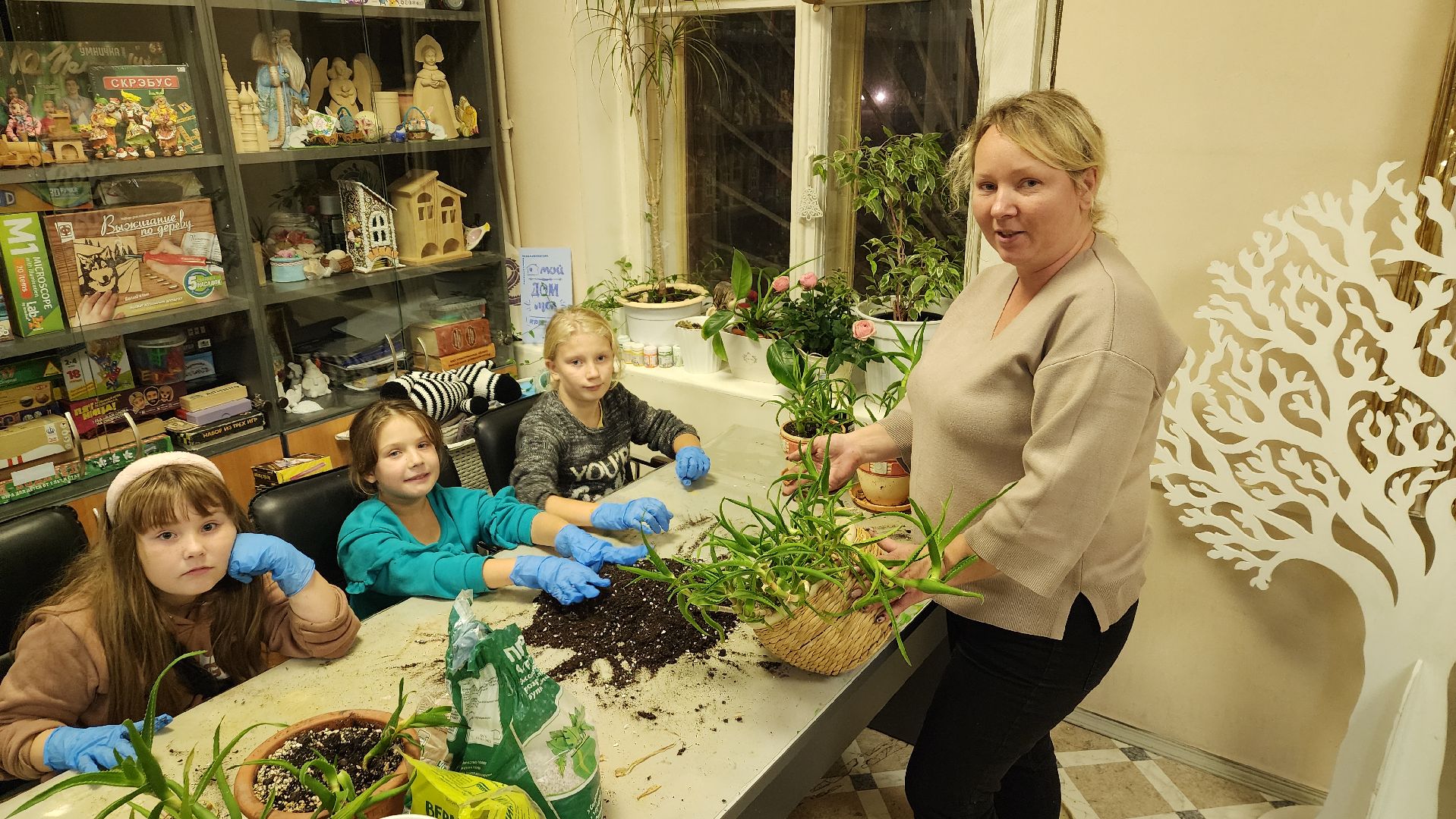 пушкино, многодетные мамы, занятия с детьми, растения, социальная поддержка, детский досуг,