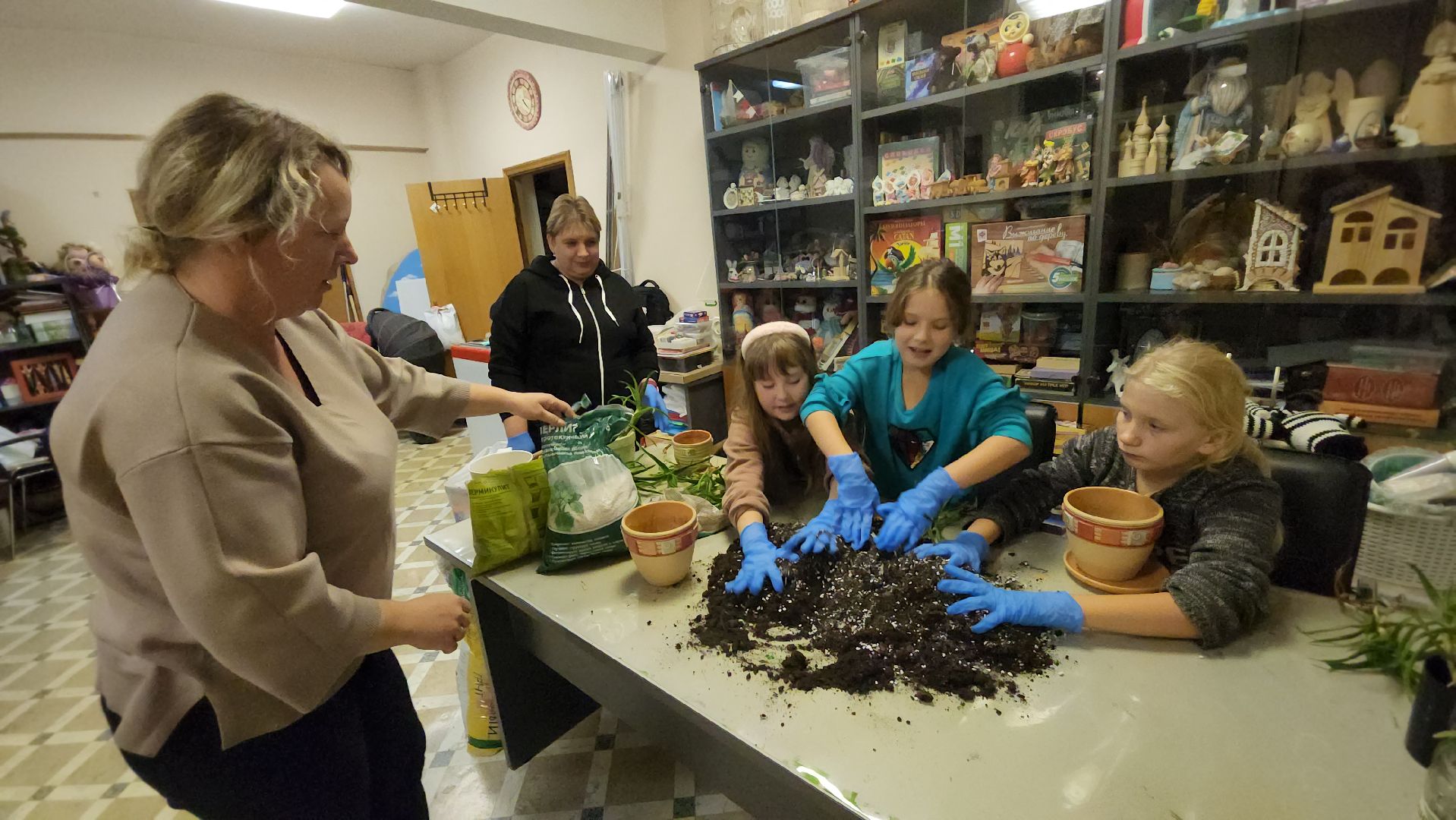 пушкино, многодетные мамы, занятия с детьми, растения, социальная поддержка, детский досуг,