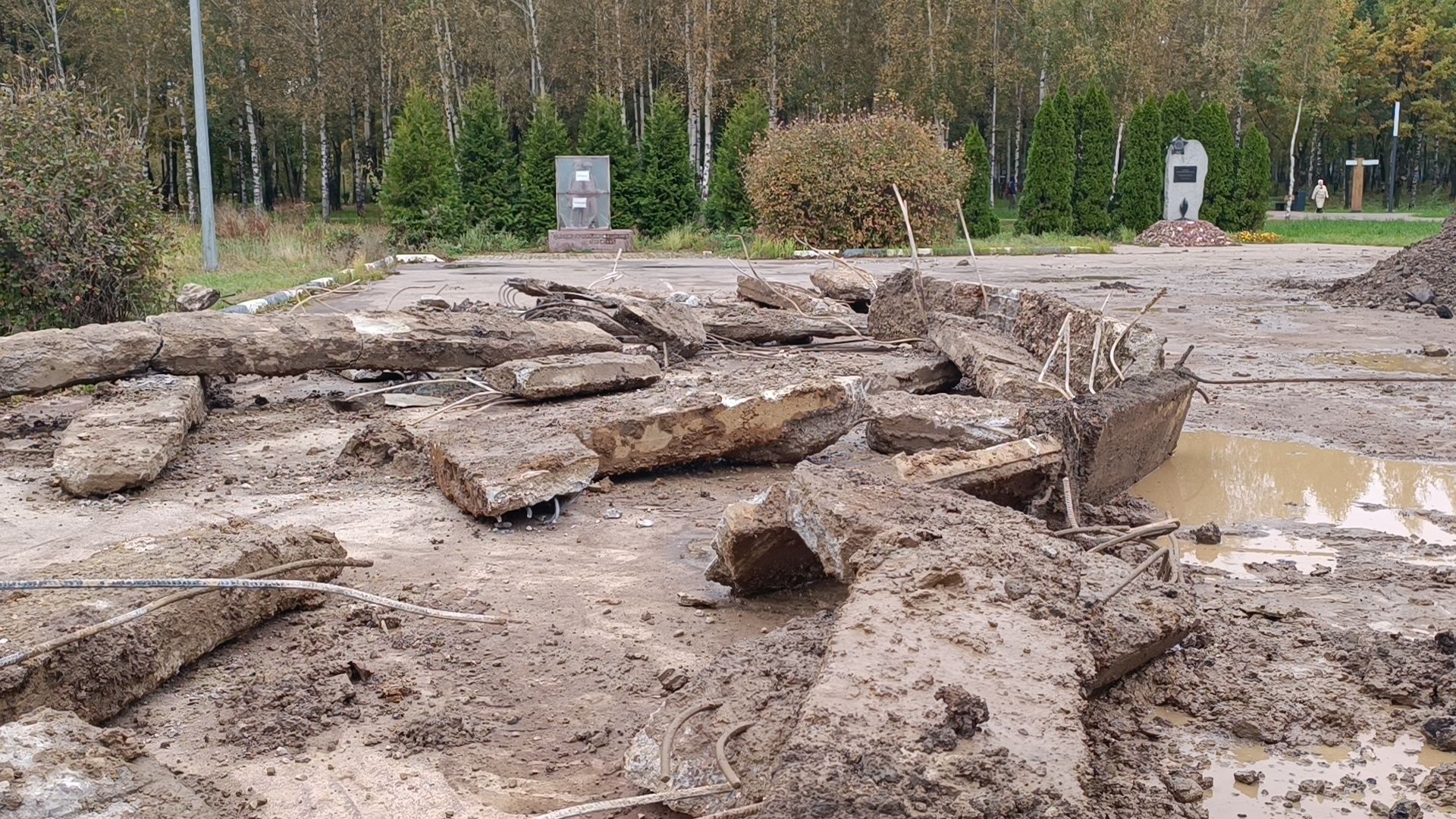 реконструкция, мемориал, парк, лобня,