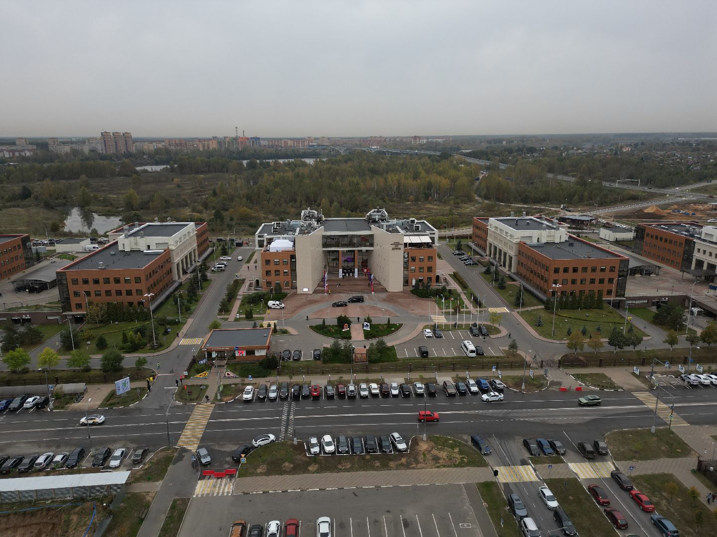 видео с коптера, дубна, оэз дубна, экономика,