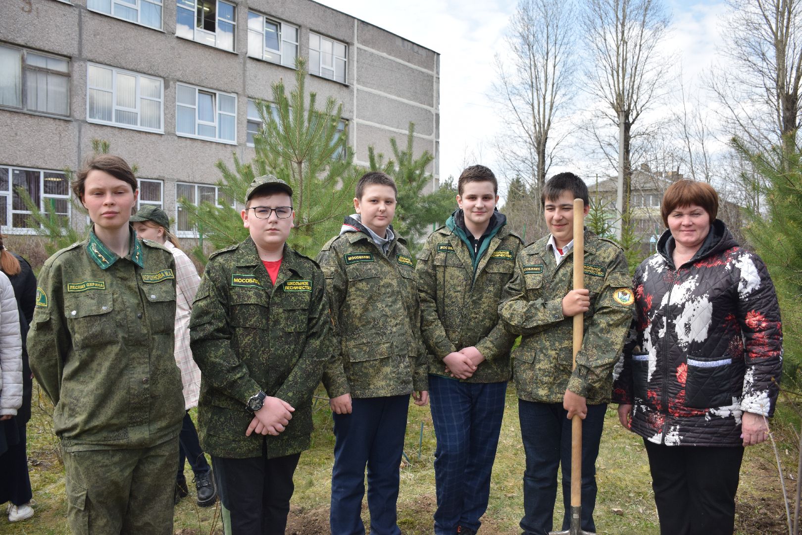 Павловский Посад, городской округ Павловский Посад, кустарники, школа, благоустройство