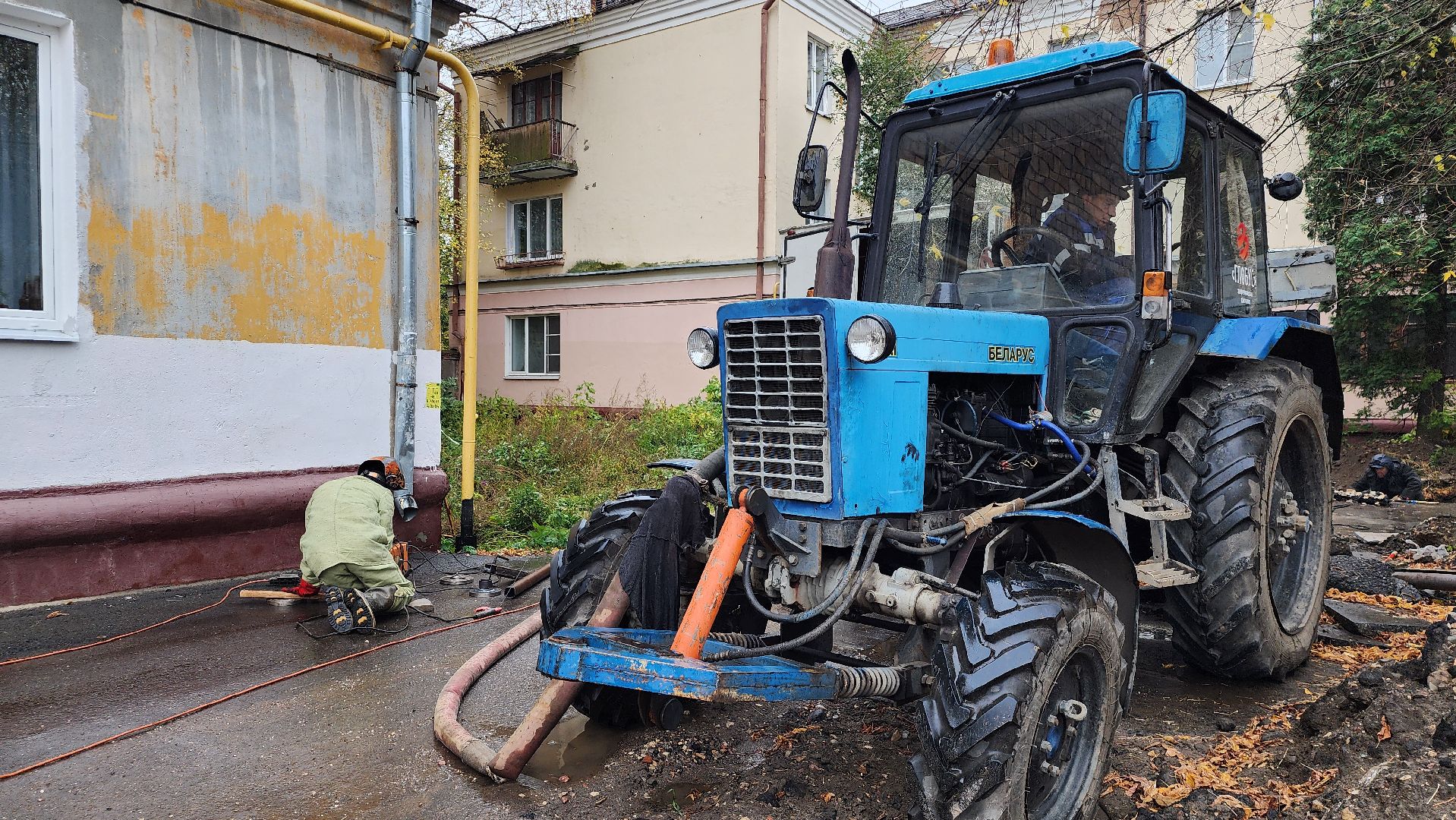 авария, теплотрасса, авария на теплотрассе, Электросталь, городской округ Электросталь,