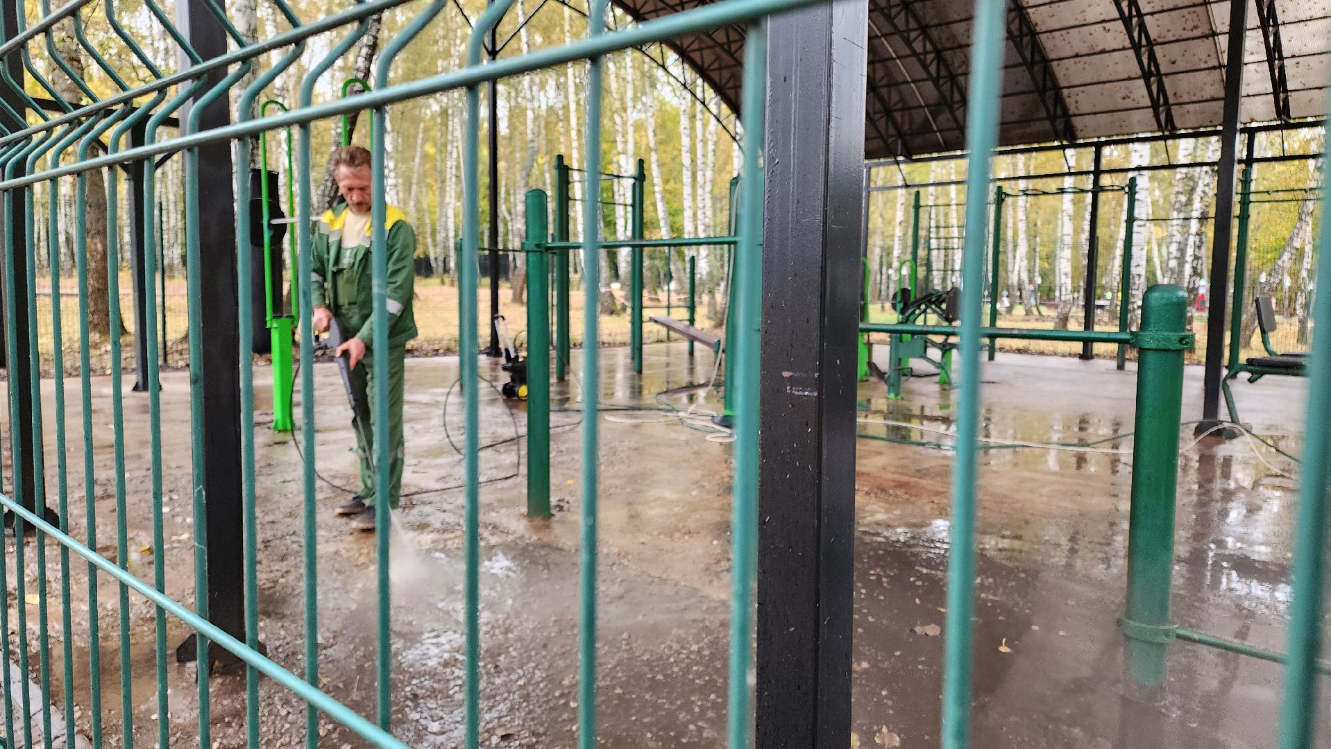 кашира, городской парк, ремонт, спортивная площадка,