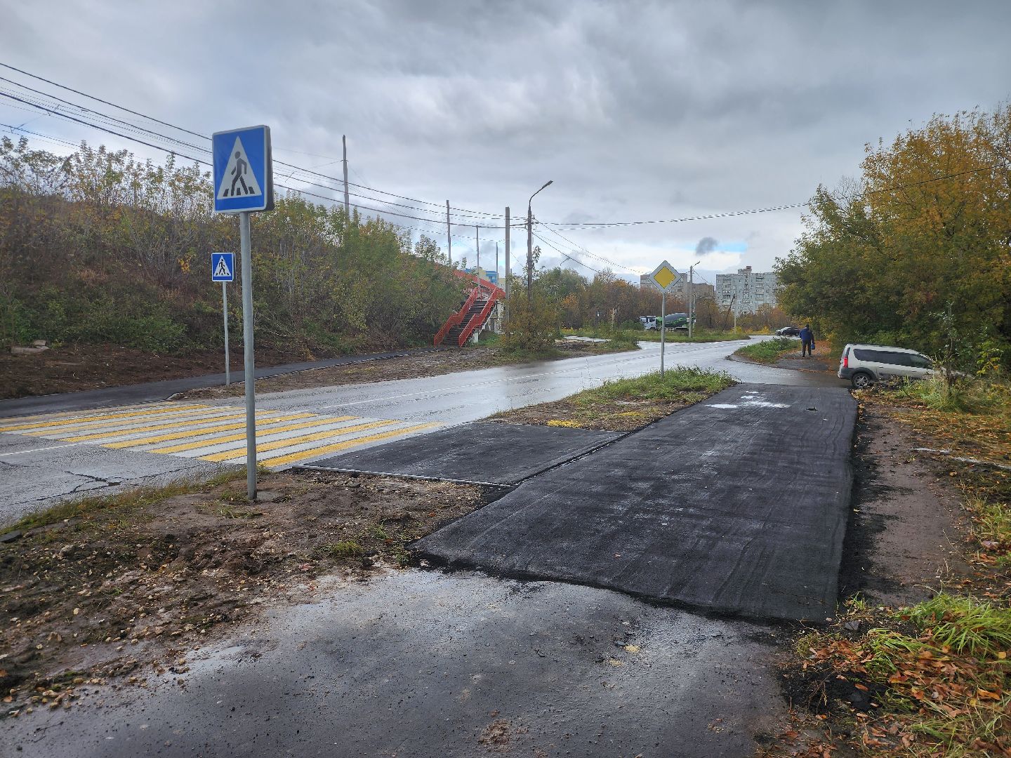 Коломна, дороги, тротуар,