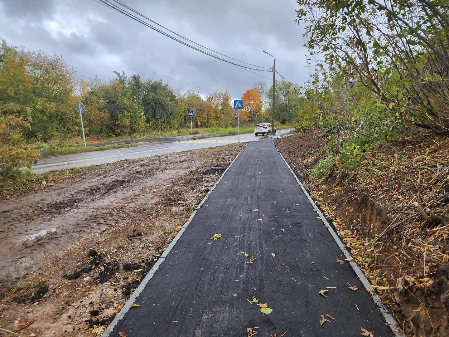 Коломна, дороги, тротуар,