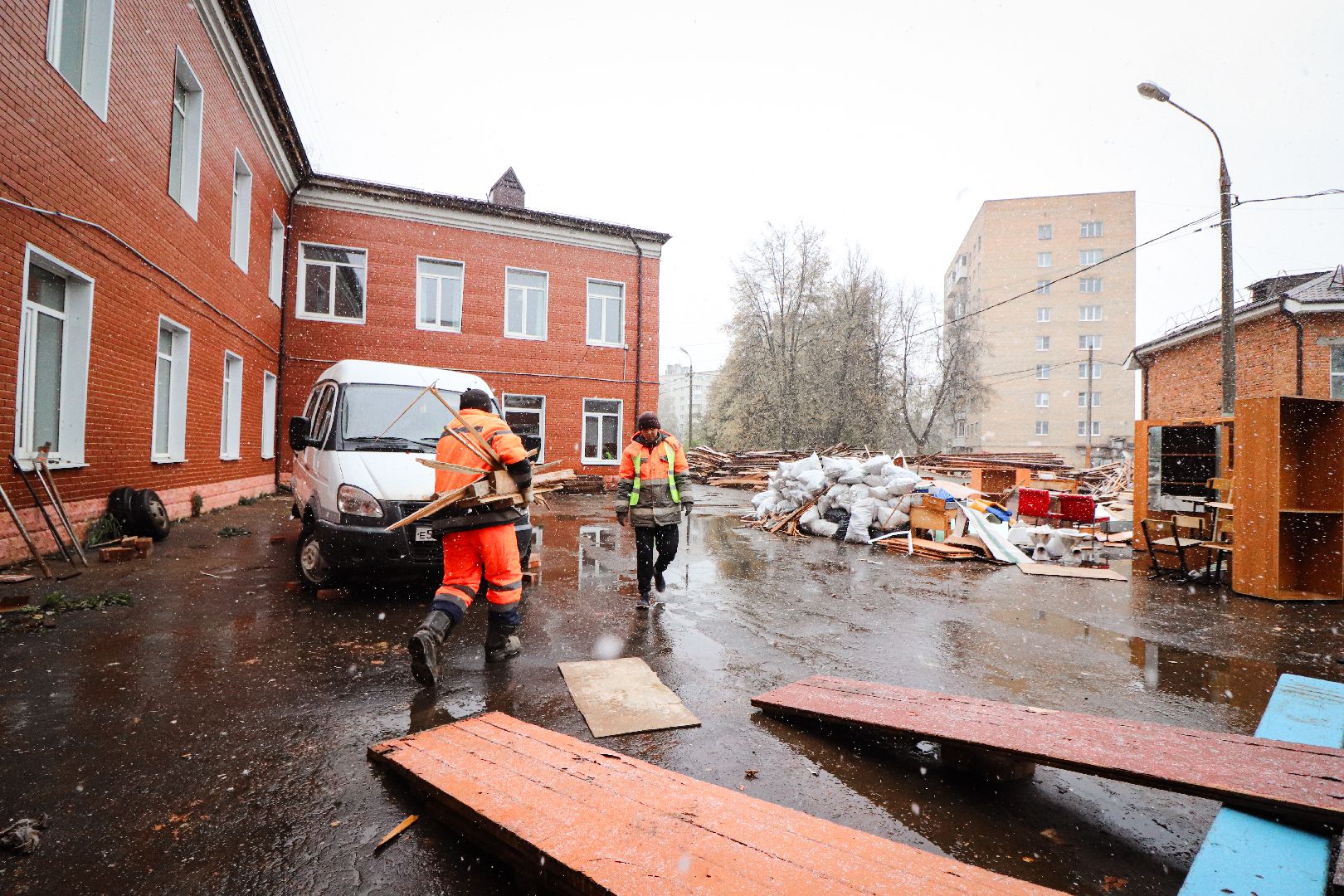 Клин, образование, ремонт школы, строительство,