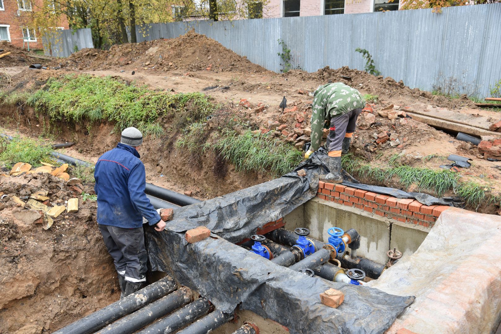 лотошино, новолотошино, жкх, коммунальная инфраструктура, теплотрасса, трубы, замена теплотрассы, замена труб,