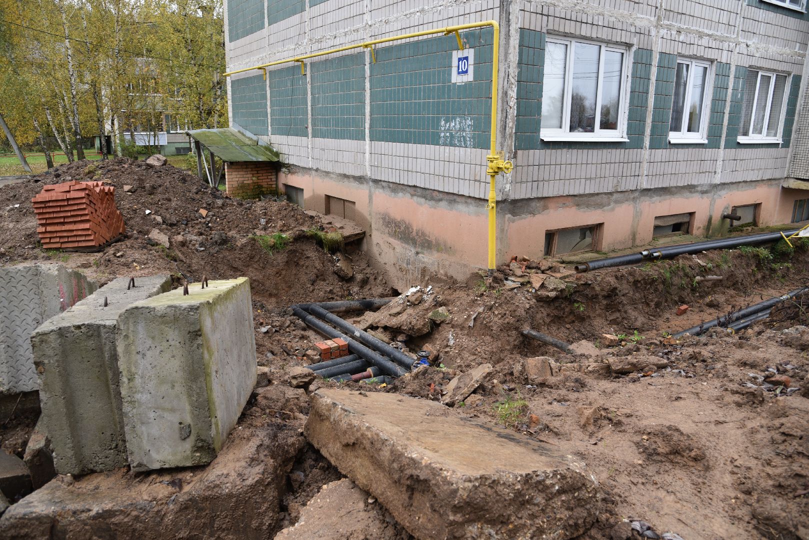 лотошино, новолотошино, жкх, коммунальная инфраструктура, теплотрасса, трубы, замена теплотрассы, замена труб,