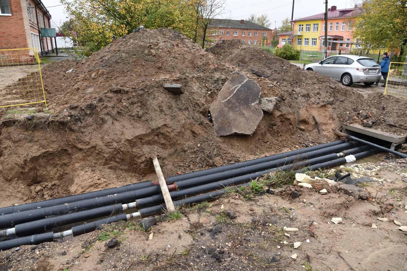 лотошино, новолотошино, жкх, коммунальная инфраструктура, теплотрасса, трубы, замена теплотрассы, замена труб,