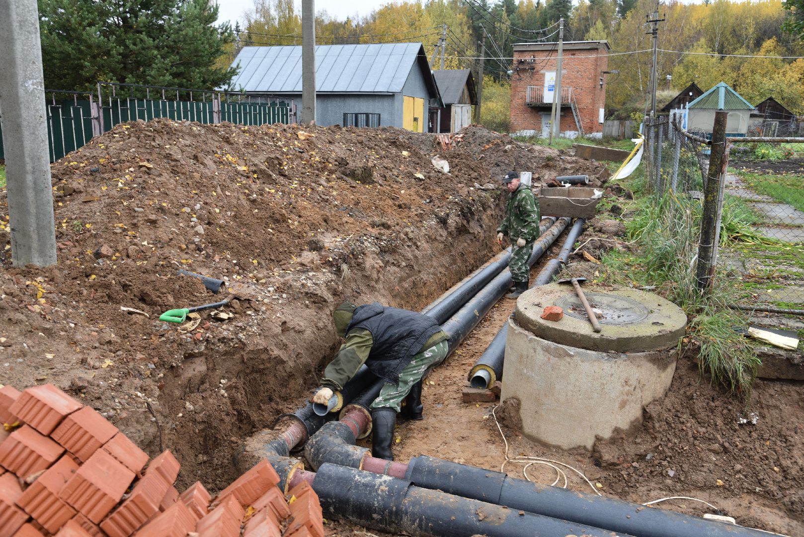 лотошино, новолотошино, жкх, коммунальная инфраструктура, теплотрасса, трубы, замена теплотрассы, замена труб,