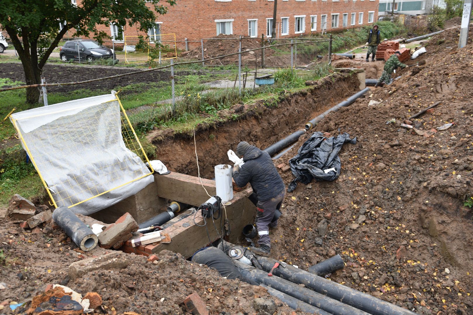 лотошино, новолотошино, жкх, коммунальная инфраструктура, теплотрасса, трубы, замена теплотрассы, замена труб,