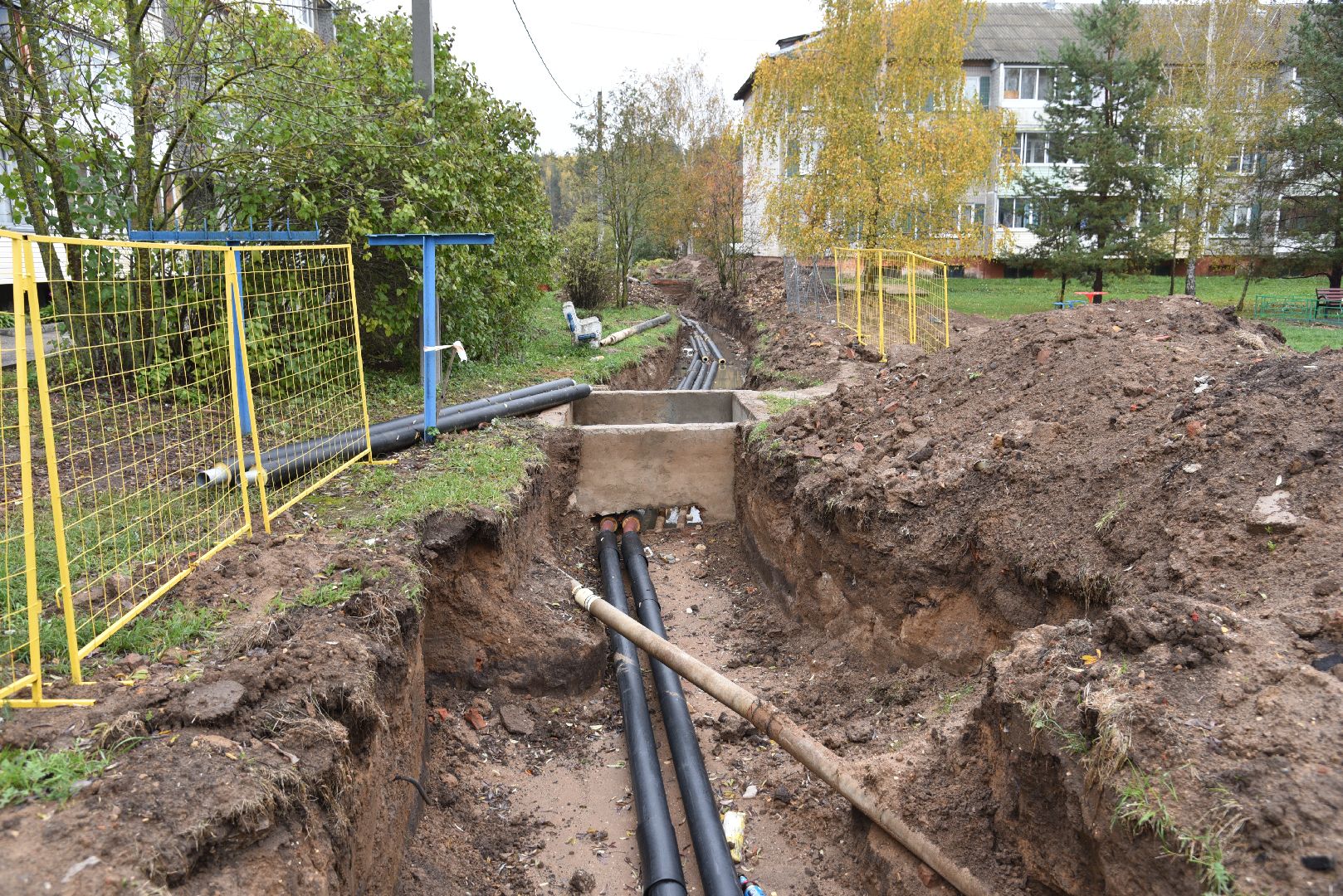 лотошино, новолотошино, жкх, коммунальная инфраструктура, теплотрасса, трубы, замена теплотрассы, замена труб,