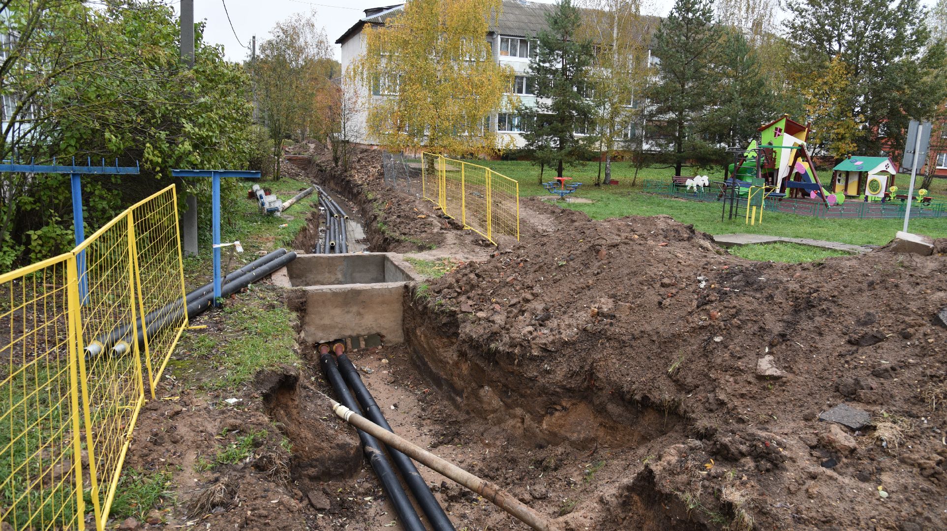 лотошино, новолотошино, жкх, коммунальная инфраструктура, теплотрасса, трубы, замена теплотрассы, замена труб,