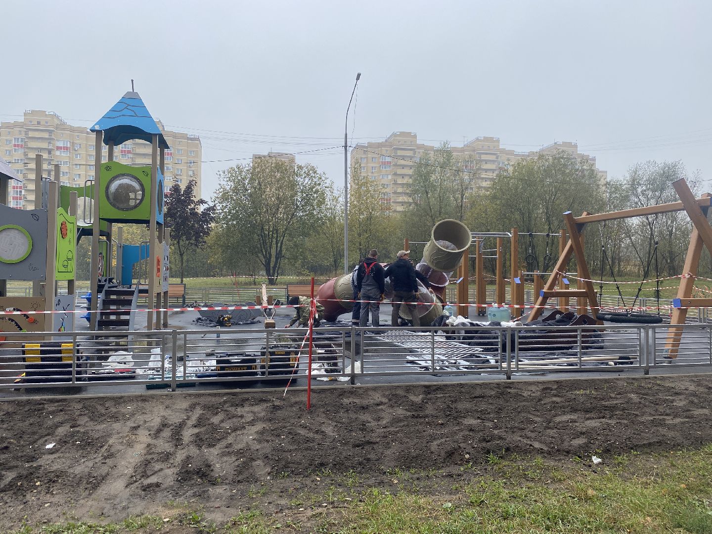 губернаторская детская площадка, Власиха благоустройство, новый игровой комплекс, игровой комплекс Забава, ГК Забава,
