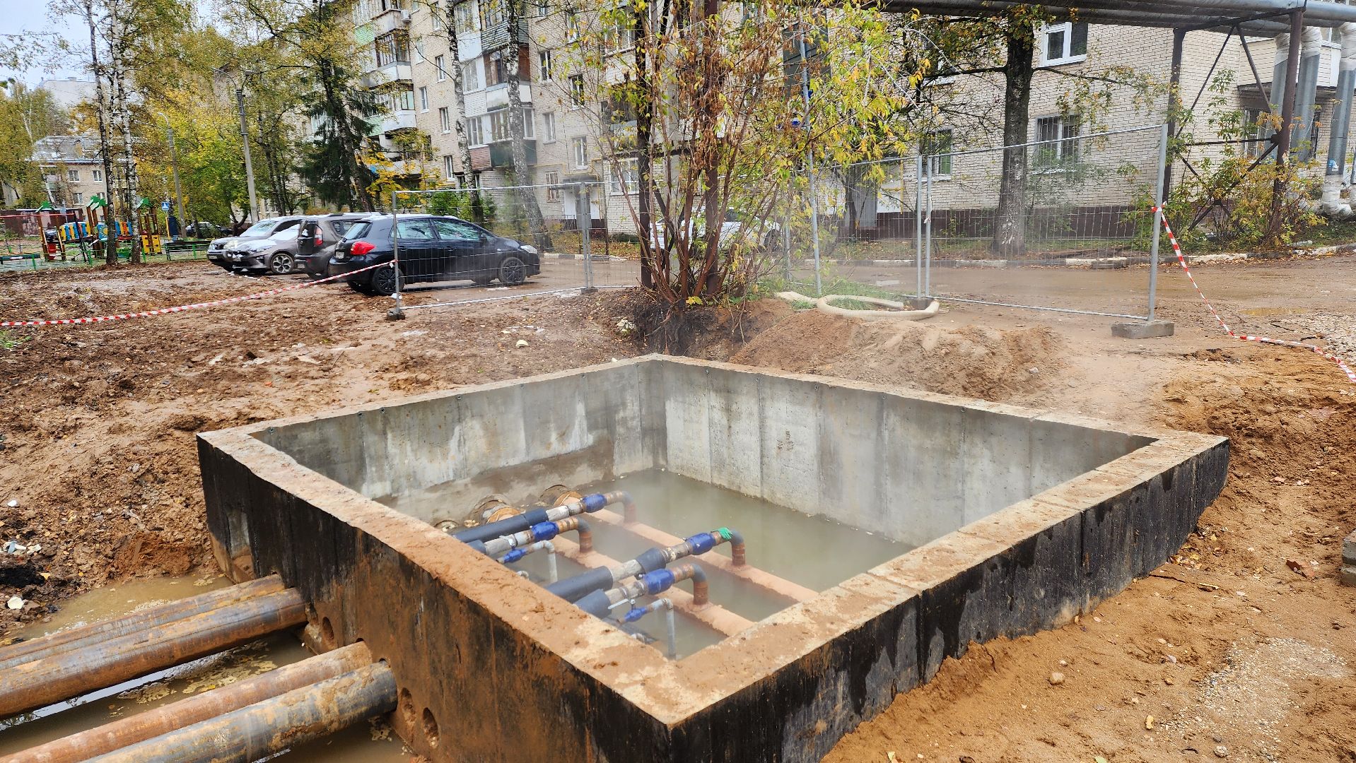 Солнечногорск, отопление, микрорайон Выстрел, капремонт теплосети, жкх,