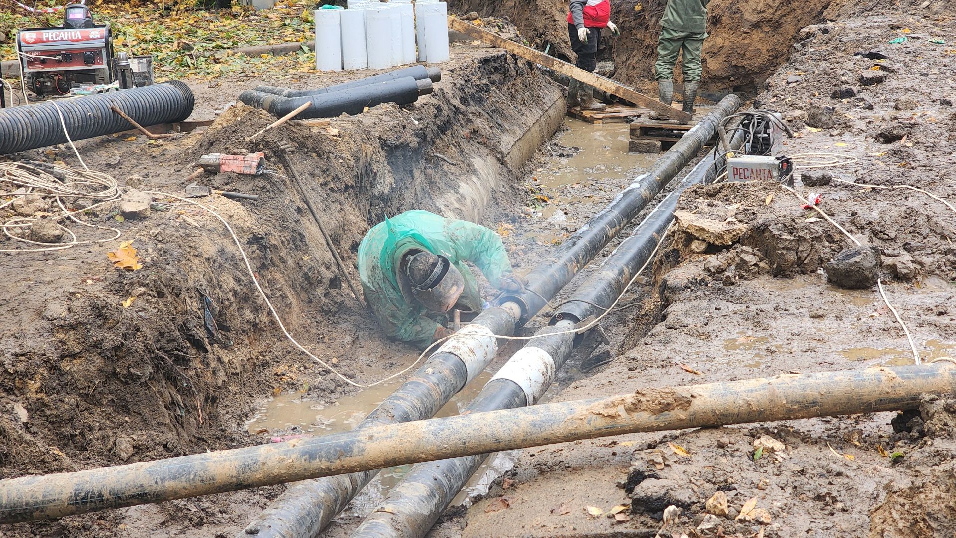 Солнечногорск, отопление, микрорайон Выстрел, капремонт теплосети, жкх,