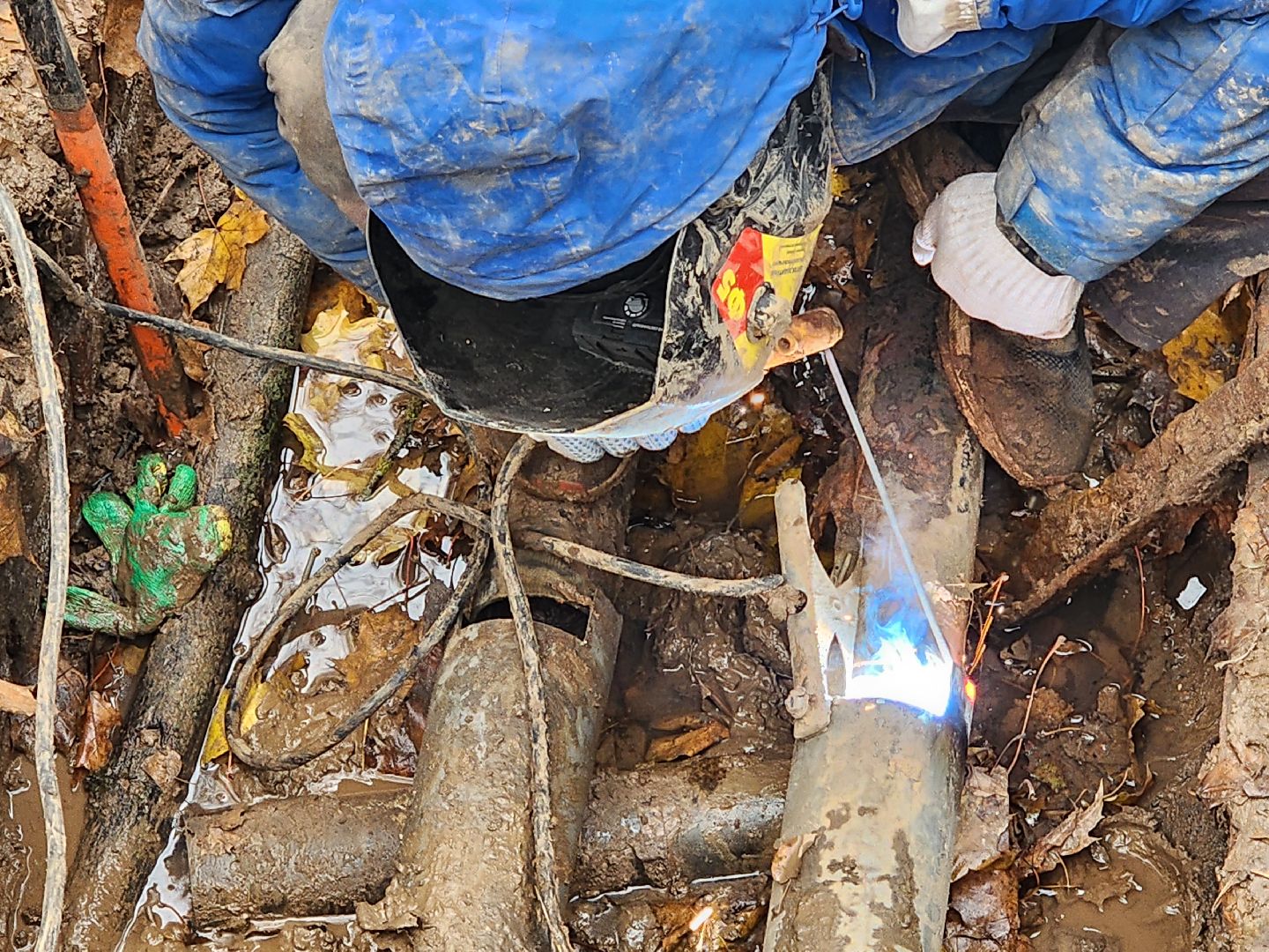 Чехов, улица Чехова, ремонт тепловых сетей, устранение аварии, теплоснабжение, пуск отопления, глава округа михаил собакин,