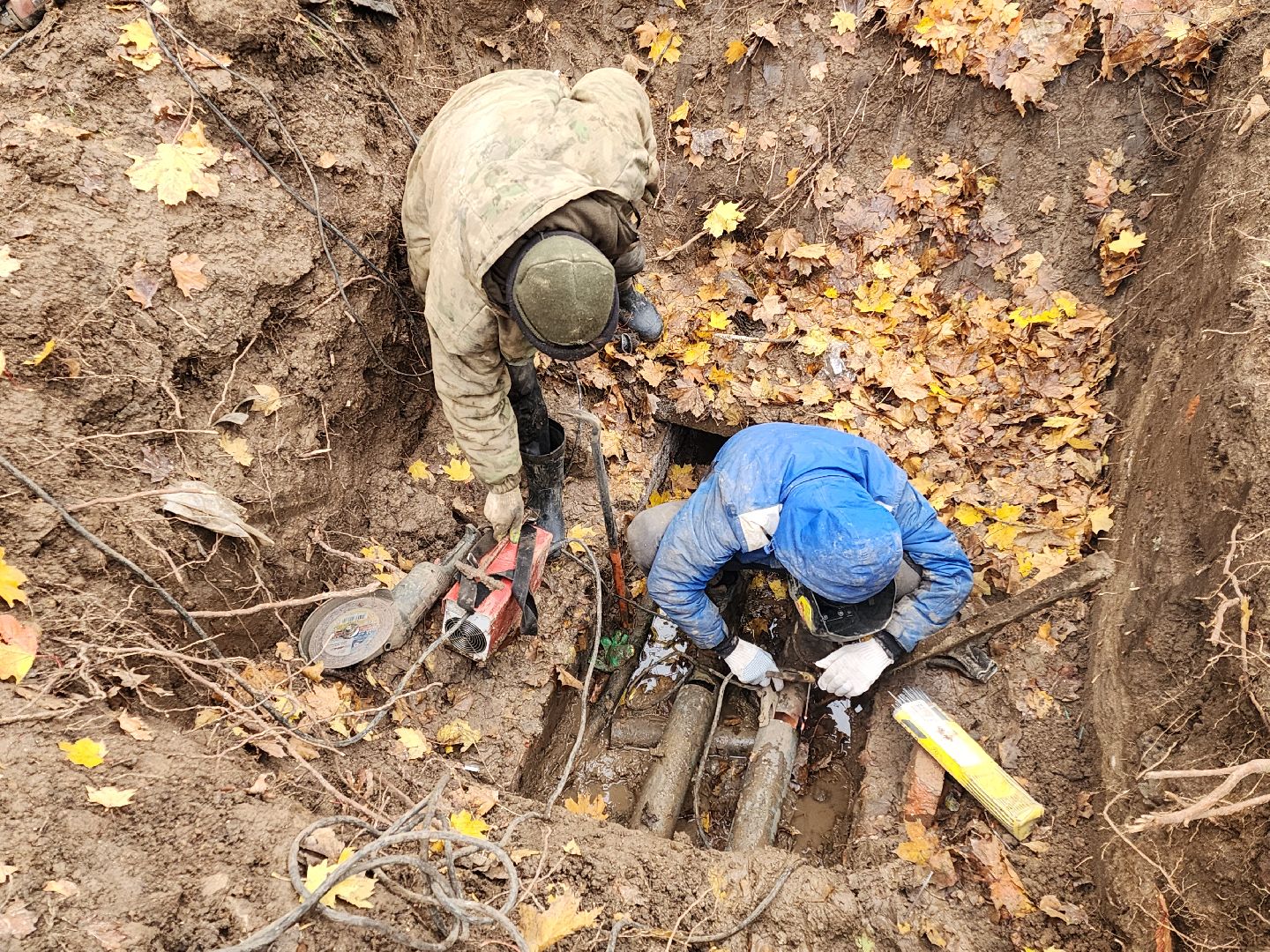 Чехов, улица Чехова, ремонт тепловых сетей, устранение аварии, теплоснабжение, пуск отопления, глава округа михаил собакин,