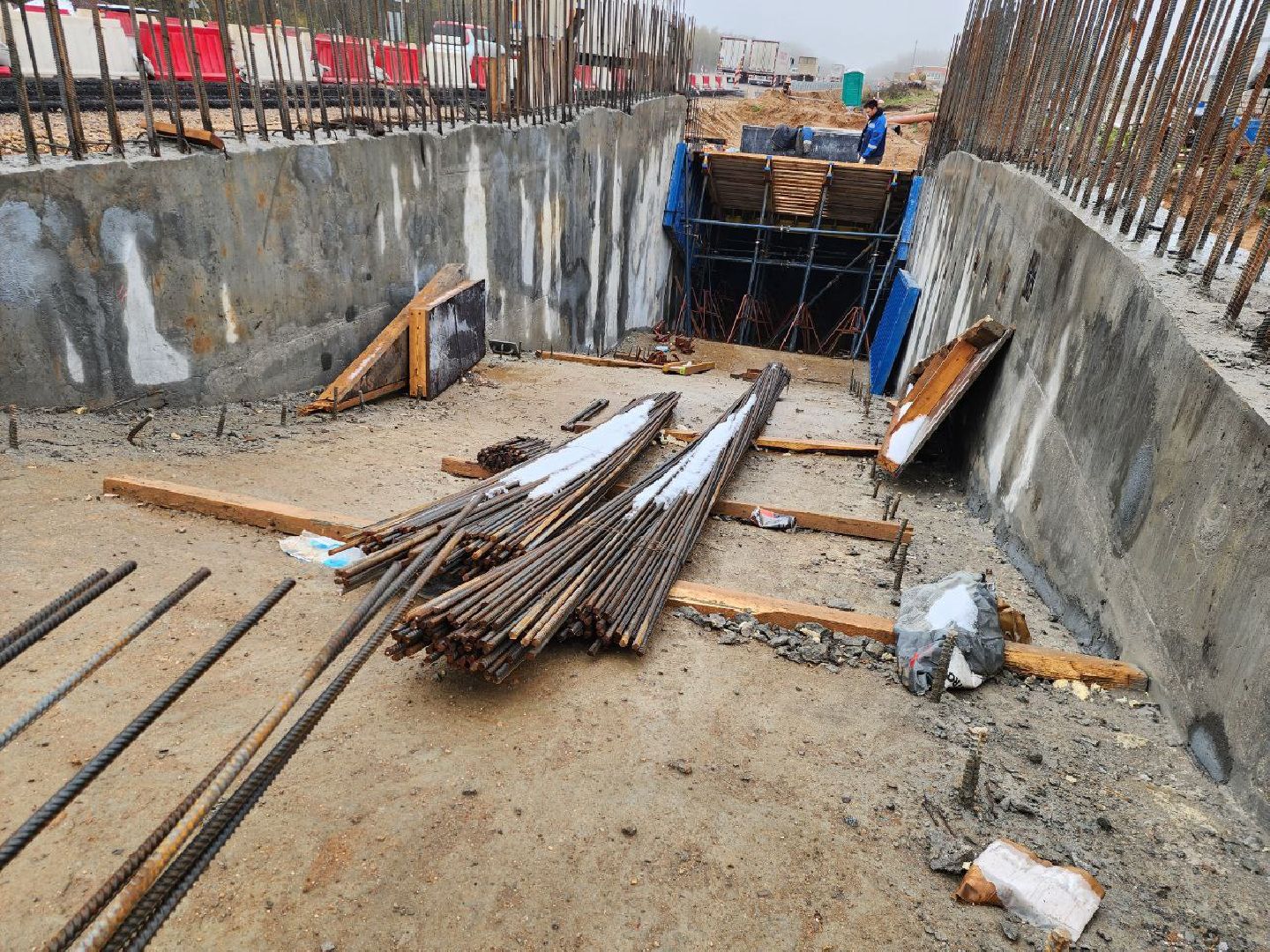 руза, рузский городской округ, подмосковье, минское шоссе, трасса м-1 беларусь, реконструкция шоссе, дороги, подземный переход, расширение дороги, дорожники,