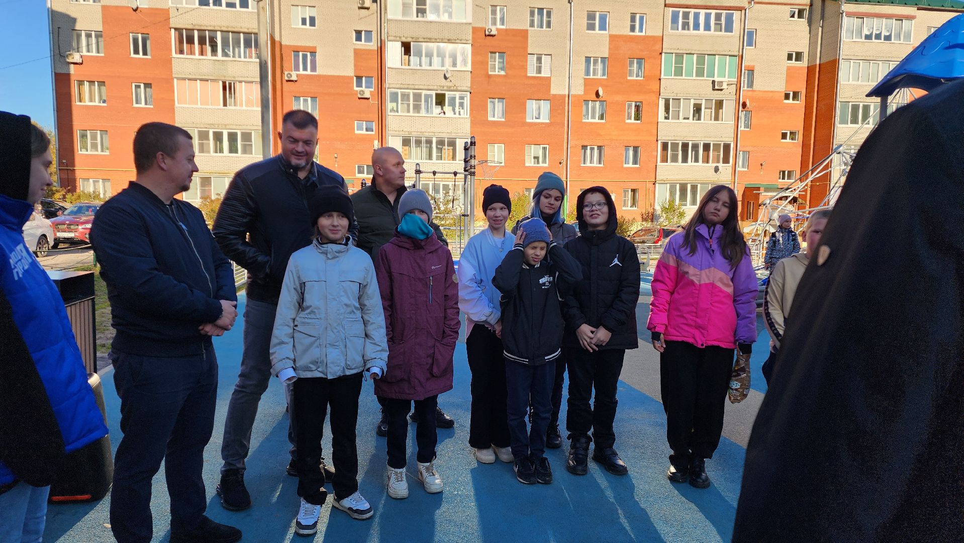 Бронницы, Открытие детской площадки, Новая детская площадка по губернаторской программе, Новая игровая площадка в Комсомольском переулке,