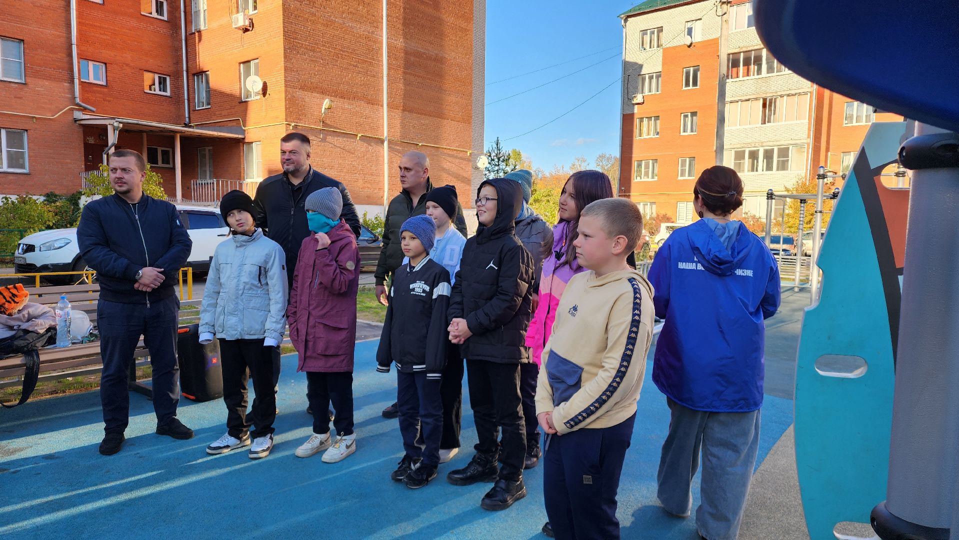 Бронницы, Открытие детской площадки, Новая детская площадка по губернаторской программе, Новая игровая площадка в Комсомольском переулке,