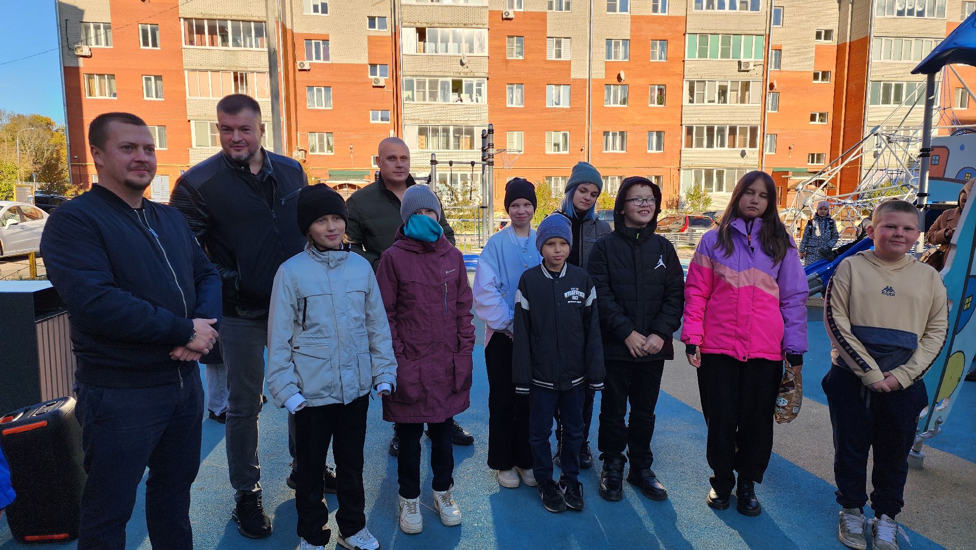 Бронницы, Открытие детской площадки, Новая детская площадка по губернаторской программе, Новая игровая площадка в Комсомольском переулке,