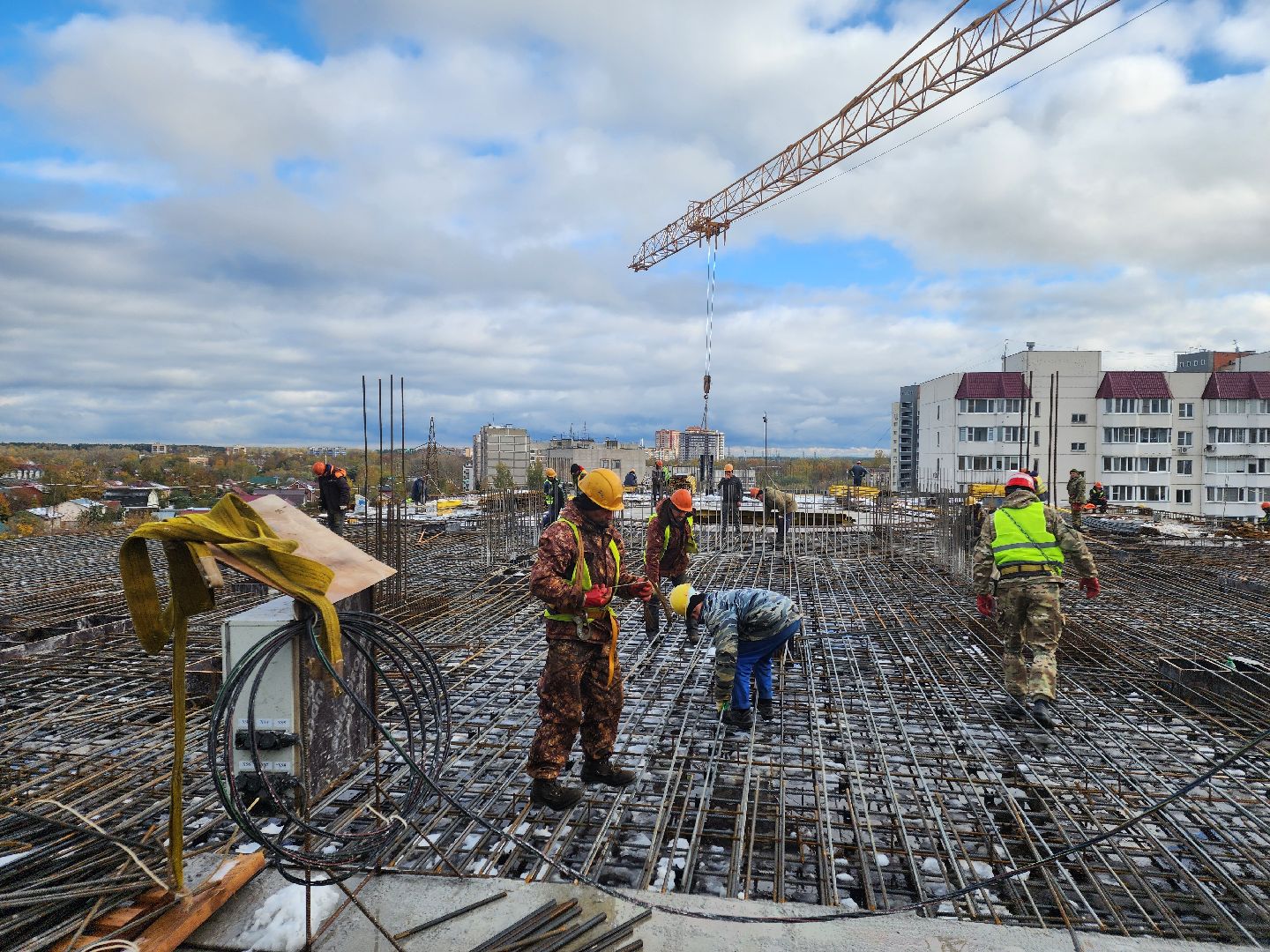 Чехов, улица Мира, детская поликлиника, строительство, монолитные работы, нацпроект здравоохранение, минстрой мо,