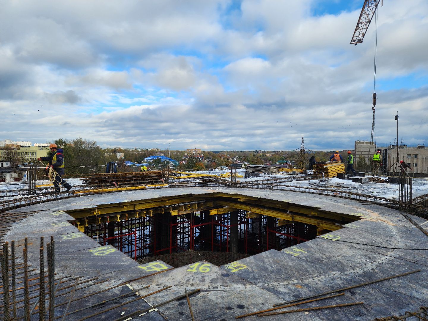 Чехов, улица Мира, детская поликлиника, строительство, монолитные работы, нацпроект здравоохранение, минстрой мо,