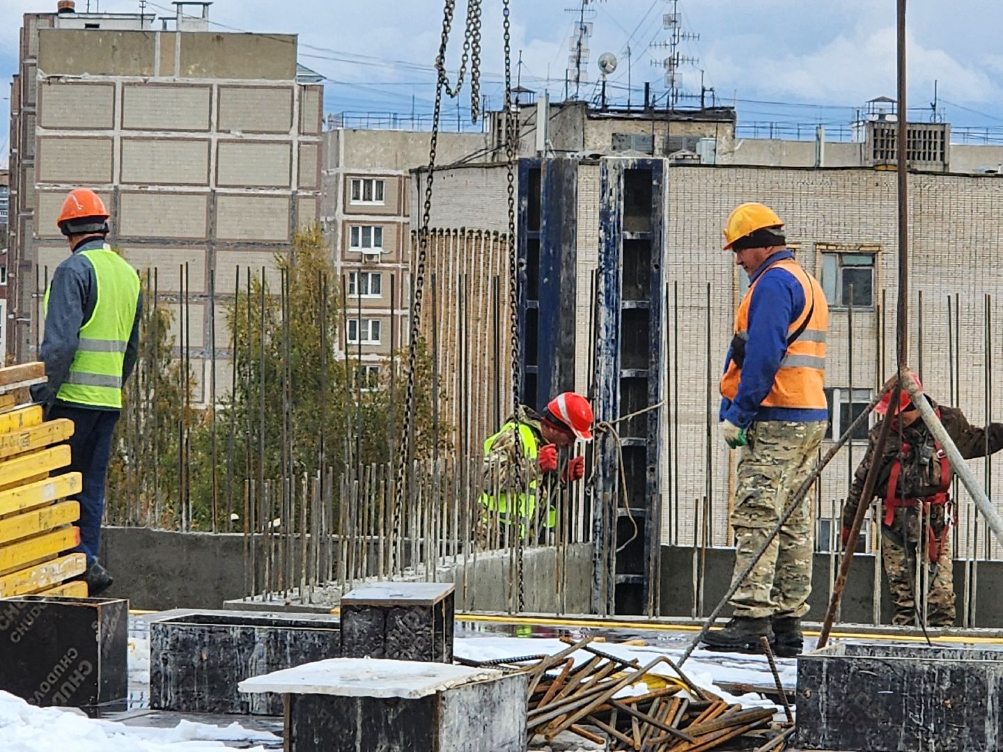 Чехов, улица Мира, детская поликлиника, строительство, монолитные работы, нацпроект здравоохранение, минстрой мо,