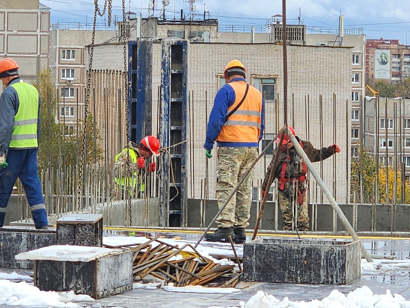 Чехов, улица Мира, детская поликлиника, строительство, монолитные работы, нацпроект здравоохранение, минстрой мо,