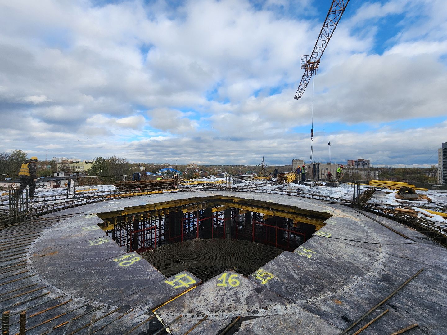 Чехов, улица Мира, детская поликлиника, строительство, монолитные работы, нацпроект здравоохранение, минстрой мо,