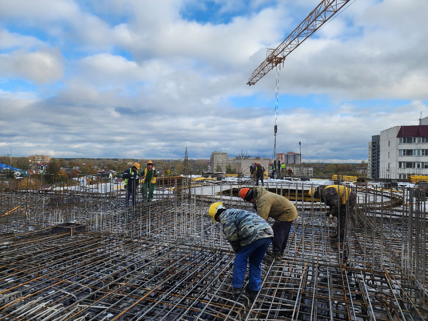 Чехов, улица Мира, детская поликлиника, строительство, монолитные работы, нацпроект здравоохранение, минстрой мо,